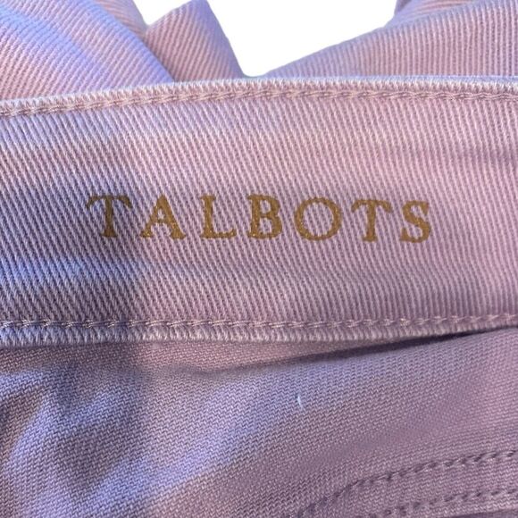 Talbots Sz 6 Lilac Purple Crop Zipper Ankle Denim Jeans Pants - Picture 2 of 6